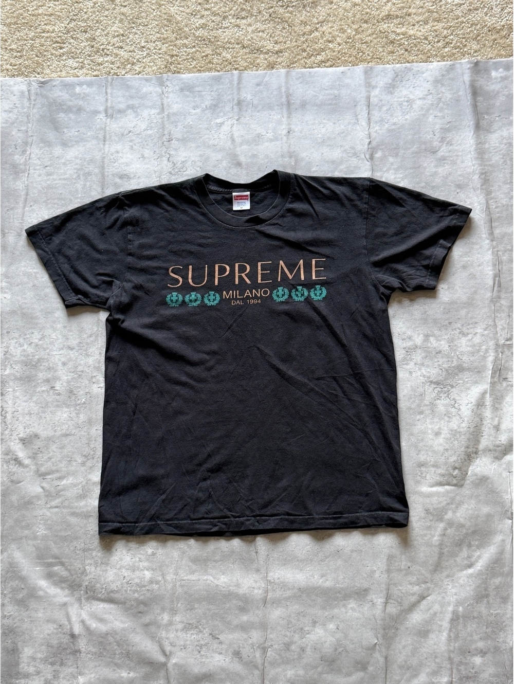 Supreme SS 2021 Milano Tee In Black Size M
